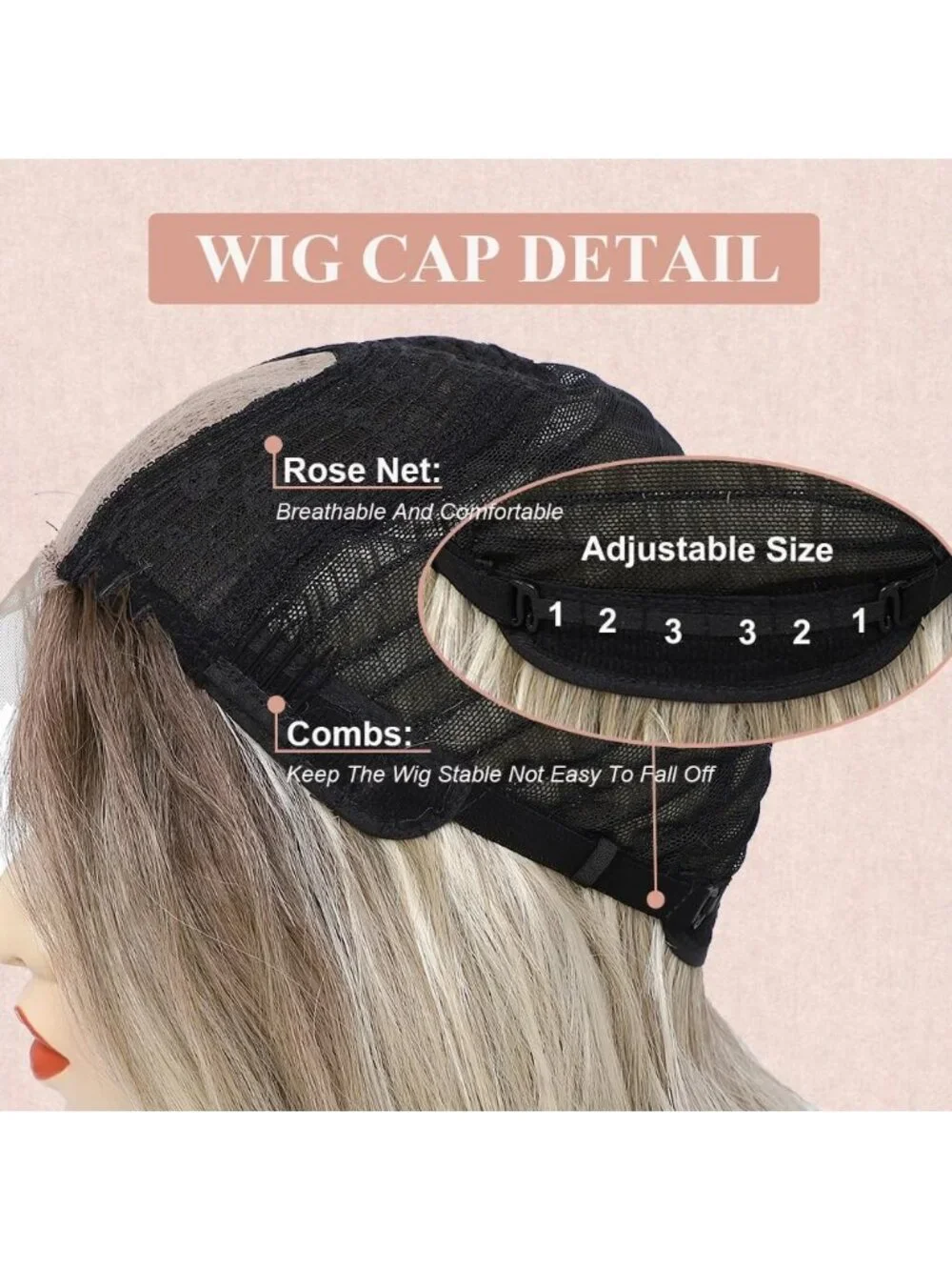 26 Inch Women's Ombre Ash Blonde Long Wavy Curly Hair Wig Halloween Cosplay